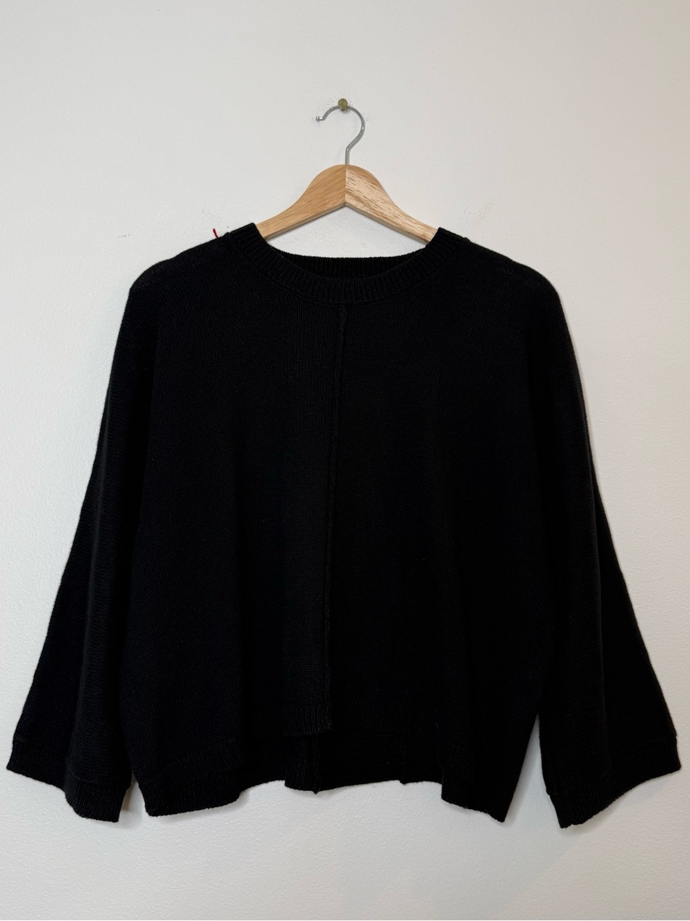 Luxury Parrish La Cotton Linen Black Pullover Sweater size xs/small